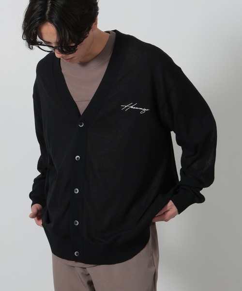 LAKOLE（ラコレ）の「シアーロゴカーディガン / 326245（カーディガン/ボレロ・メンズ・ネイビー/ブラック/グレー・MEDIUM/LARGE）」の6枚目の写真