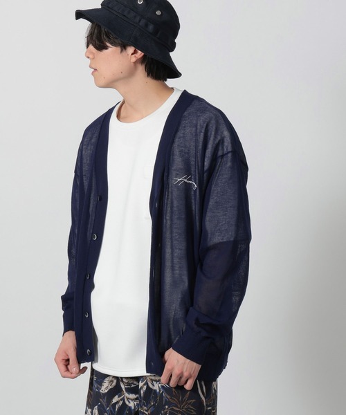 LAKOLE（ラコレ）の「シアーロゴカーディガン / 326245（カーディガン/ボレロ・メンズ・ネイビー/ブラック/グレー・MEDIUM/LARGE）」の10枚目の写真