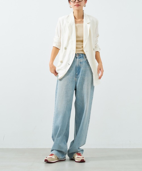 MICA&DEAL（マイカ＆ディール）の「シアーテーラードジャケット〈セットアップ対応〉（テーラードジャケット・レディース・グレー/ブラウン/オフホワイト・FREE）」の21枚目の写真