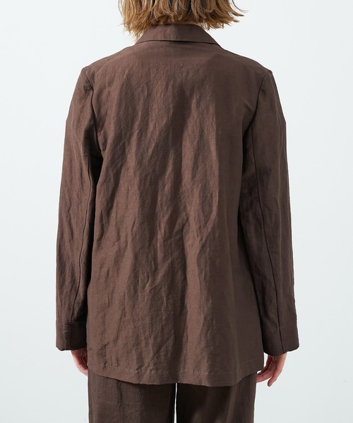 MICA&DEAL（マイカ＆ディール）の「シアーテーラードジャケット〈セットアップ対応〉（テーラードジャケット・レディース・グレー/ブラウン/オフホワイト・FREE）」の4枚目の写真