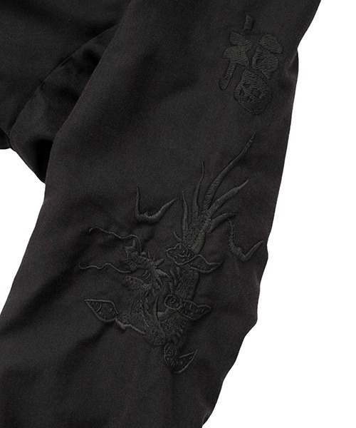 GOLD（ゴールド）の「東洋エンタープライズ GOLD / ゴールド：別注 VIETNAM JACKET AGED MODEL ""福禄寿"：25A-GL15714AK[MUS]（ブルゾン・メンズ・ブラック・S/M）」の6枚目の写真