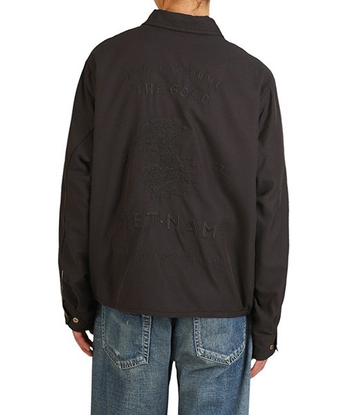 GOLD（ゴールド）の「東洋エンタープライズ GOLD / ゴールド：別注 VIETNAM JACKET AGED MODEL ""福禄寿"：25A-GL15714AK[MUS]（ブルゾン・メンズ・ブラック・S/M）」の14枚目の写真