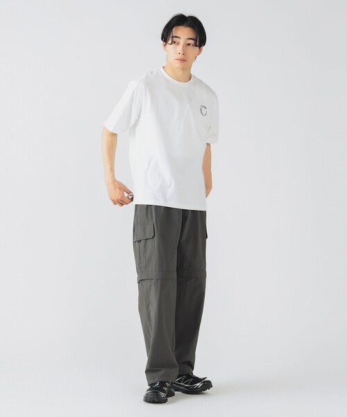 BEAMS HEART（ビームスハート）の「クイックドライ エンブレム Tシャツ (吸水速乾)（Tシャツ/カットソー・メンズ・チャコールグレー/ホワイト/グレー・SMALL/MEDIUM/LARGE）」の5枚目の写真