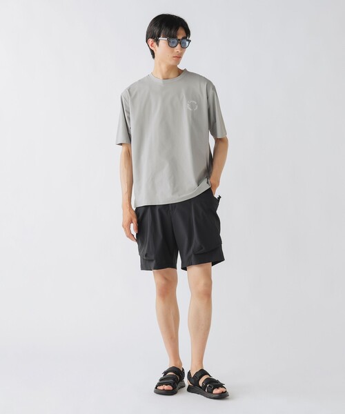 BEAMS HEART（ビームスハート）の「クイックドライ エンブレム Tシャツ (吸水速乾)（Tシャツ/カットソー・メンズ・チャコールグレー/ホワイト/グレー・SMALL/MEDIUM/LARGE）」の9枚目の写真