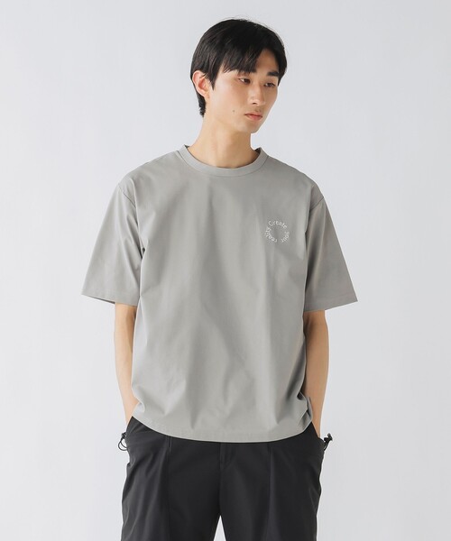 BEAMS HEART（ビームスハート）の「クイックドライ エンブレム Tシャツ (吸水速乾)（Tシャツ/カットソー・メンズ・チャコールグレー/ホワイト/グレー・SMALL/MEDIUM/LARGE）」の10枚目の写真