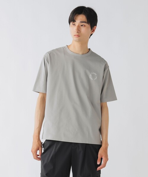BEAMS HEART（ビームスハート）の「クイックドライ エンブレム Tシャツ (吸水速乾)（Tシャツ/カットソー・メンズ・チャコールグレー/ホワイト/グレー・SMALL/MEDIUM/LARGE）」の11枚目の写真