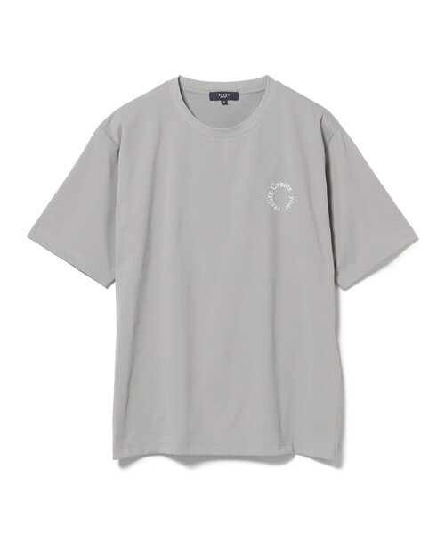 BEAMS HEART（ビームスハート）の「クイックドライ エンブレム Tシャツ (吸水速乾)（Tシャツ/カットソー・メンズ・チャコールグレー/ホワイト/グレー・SMALL/MEDIUM/LARGE）」の17枚目の写真