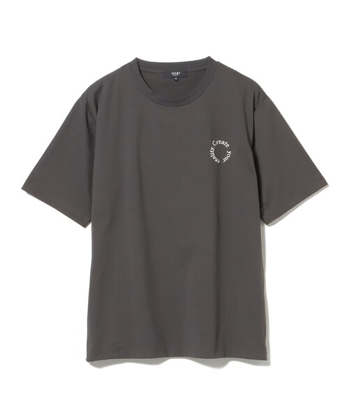 BEAMS HEART（ビームスハート）の「クイックドライ エンブレム Tシャツ (吸水速乾)（Tシャツ/カットソー・メンズ・チャコールグレー/ホワイト/グレー・SMALL/MEDIUM/LARGE）」の20枚目の写真