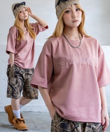 SIDEWAY STANCE（サイドウェイスタンス）の「【SIDEWAY STANCE】スエードポンチ BLロゴ刺しゅう 半袖Tシャツ（Tシャツ/カットソー）」