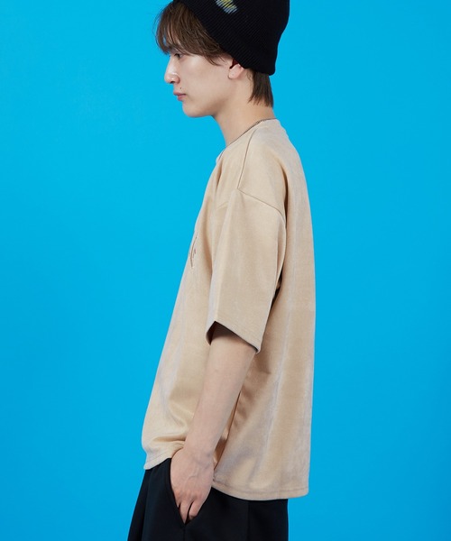 SIDEWAY STANCE(サイドウェイスタンス)の「【SIDEWAY STANCE】スエードポンチ BLロゴ刺しゅう 半袖Tシャツ(Tシャツ/カットソー・メンズ・ベージュ/ピンク/チャコール・SMALL/MEDIUM/LARGE)」の17枚目の写真