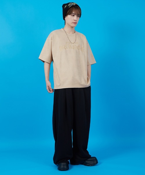 SIDEWAY STANCE(サイドウェイスタンス)の「【SIDEWAY STANCE】スエードポンチ BLロゴ刺しゅう 半袖Tシャツ(Tシャツ/カットソー・メンズ・ベージュ/ピンク/チャコール・SMALL/MEDIUM/LARGE)」の19枚目の写真