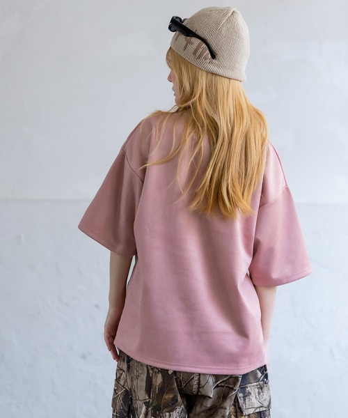 SIDEWAY STANCE(サイドウェイスタンス)の「【SIDEWAY STANCE】スエードポンチ BLロゴ刺しゅう 半袖Tシャツ(Tシャツ/カットソー・メンズ・ベージュ/ピンク/チャコール・SMALL/MEDIUM/LARGE)」の22枚目の写真