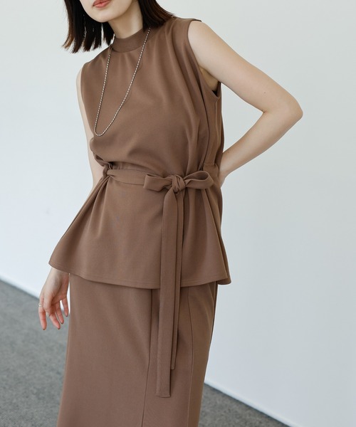 select MOCA Et(セレクトモカエト)の「【Et】Cut Georgette Skirt Set-up(セットアップ・レディース・ブラック/モカ・MEDIUM/LARGE)」の19枚目の写真