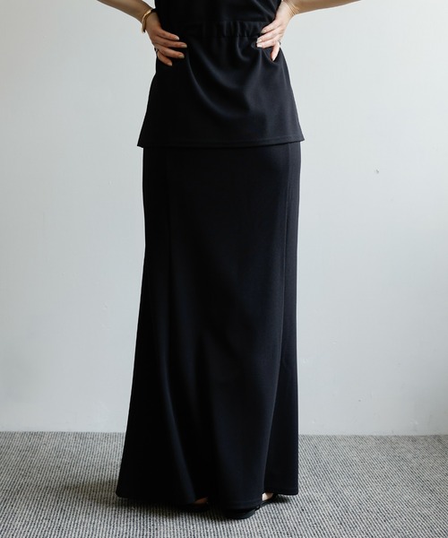 select MOCA Et(セレクトモカエト)の「【Et】Cut Georgette Skirt Set-up(セットアップ・レディース・ブラック/モカ・MEDIUM/LARGE)」の10枚目の写真