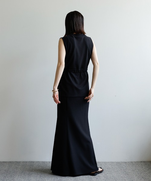 select MOCA Et(セレクトモカエト)の「【Et】Cut Georgette Skirt Set-up(セットアップ・レディース・ブラック/モカ・MEDIUM/LARGE)」の8枚目の写真