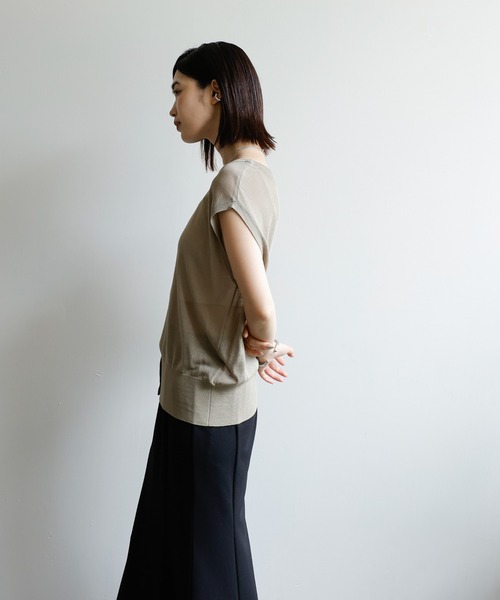select MOCA Et(セレクトモカエト)の「【Et】Cut Georgette Skirt Set-up(セットアップ・レディース・ブラック/モカ・MEDIUM/LARGE)」の15枚目の写真
