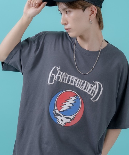 Grateful Dead(グレイトフルデッド)の「【GRATEFUL DEAD】オーバーサイズ プリント 半袖Tシャツ(Tシャツ/カットソー・メンズ・グレー/ブラック系/グレー系/ホワイト/ブラック/ホワイト系/パープル系2/ホワイト系3/ライトグレー系3/オレンジ系3/ベージュ/ホワイト系2/グレー系2/グリーン系・MEDIUM/X-LARGE/LARGE)」の9枚目の写真