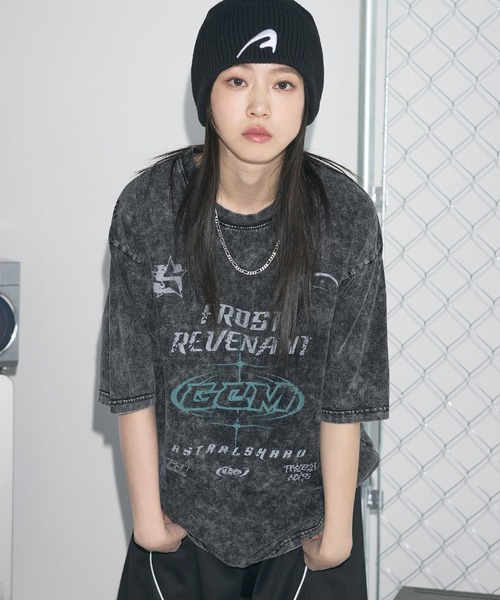 MSG(エムエスジー)の「Buyer's Select/加工グラフィックロゴプリントハーフスリーブTシャツ(Tシャツ/カットソー・メンズ・ブラック系/ブラック系2/ブラック系3・M/L)」の1枚目の写真