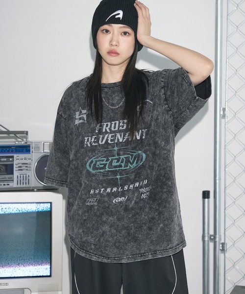 MSG(エムエスジー)の「Buyer's Select/加工グラフィックロゴプリントハーフスリーブTシャツ(Tシャツ/カットソー・メンズ・ブラック系/ブラック系2/ブラック系3・M/L)」の5枚目の写真