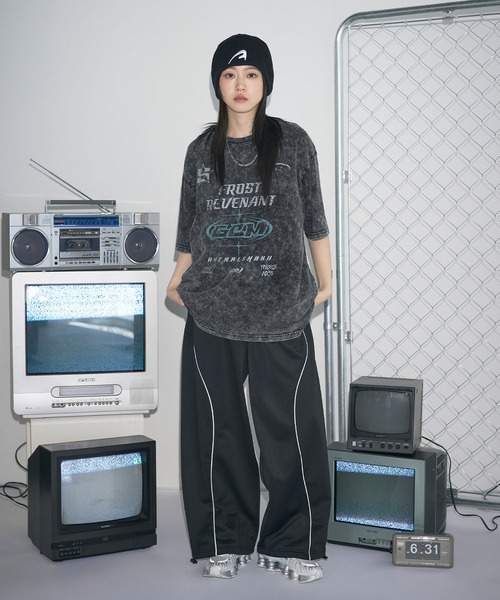 MSG(エムエスジー)の「Buyer's Select/加工グラフィックロゴプリントハーフスリーブTシャツ(Tシャツ/カットソー・メンズ・ブラック系/ブラック系2/ブラック系3・M/L)」の9枚目の写真
