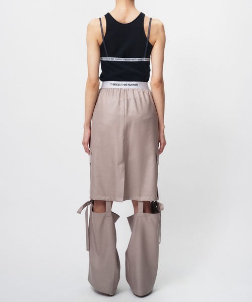 THINGS THAT MATTER(シングス ザット マター)の「WORK SKIRT PANTS / ワークスカートパンツ(その他パンツ・レディース・ベージュ/グレー・1/2)」の5枚目の写真