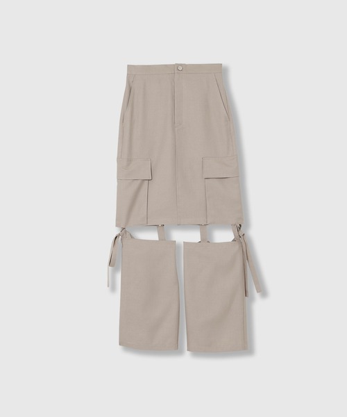 THINGS THAT MATTER(シングス ザット マター)の「WORK SKIRT PANTS / ワークスカートパンツ(その他パンツ・レディース・ベージュ/グレー・1/2)」の16枚目の写真