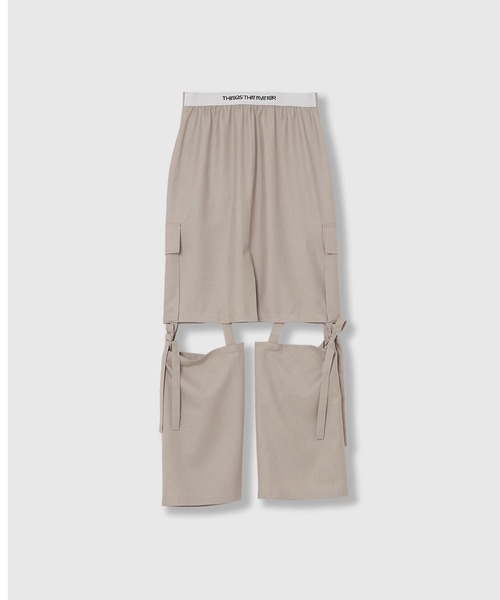 THINGS THAT MATTER(シングス ザット マター)の「WORK SKIRT PANTS / ワークスカートパンツ(その他パンツ・レディース・ベージュ/グレー・1/2)」の15枚目の写真