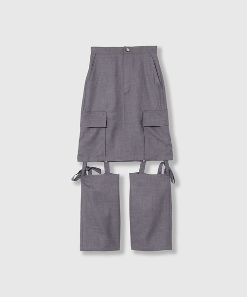 THINGS THAT MATTER(シングス ザット マター)の「WORK SKIRT PANTS / ワークスカートパンツ(その他パンツ・レディース・ベージュ/グレー・1/2)」の20枚目の写真