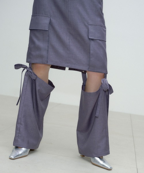 THINGS THAT MATTER(シングス ザット マター)の「WORK SKIRT PANTS / ワークスカートパンツ(その他パンツ・レディース・ベージュ/グレー・1/2)」の3枚目の写真