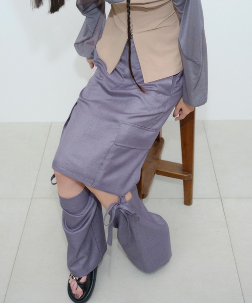 THINGS THAT MATTER(シングス ザット マター)の「WORK SKIRT PANTS / ワークスカートパンツ(その他パンツ・レディース・ベージュ/グレー・1/2)」の21枚目の写真