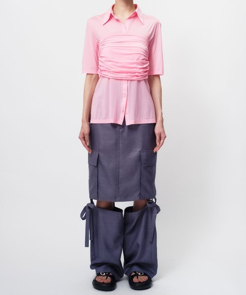 THINGS THAT MATTER(シングス ザット マター)の「WORK SKIRT PANTS / ワークスカートパンツ(その他パンツ・レディース・ベージュ/グレー・1/2)」の10枚目の写真