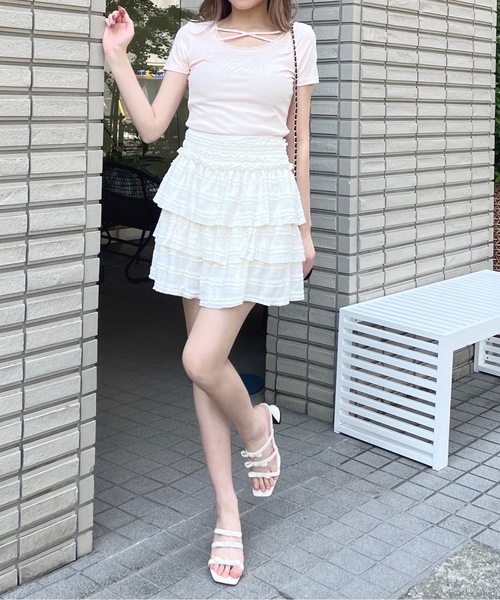 AMBIDEX Store 〇80ボイル ピンタック ティアードスカート(F