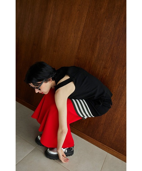 OMMO(オーエムエムオー)の「LAYERED DESIGN KNIT TOP(ニット/セーター・レディース・ブラック系その他/ブラック・FREE)」の4枚目の写真