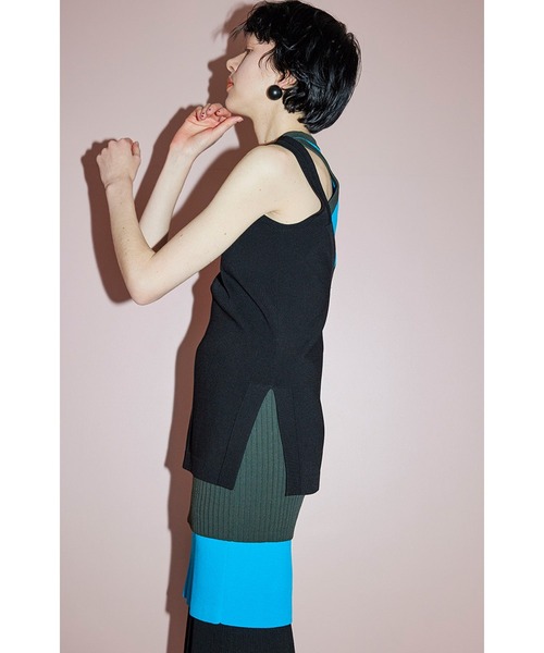 OMMO(オーエムエムオー)の「LAYERED DESIGN KNIT TOP(ニット/セーター・レディース・ブラック系その他/ブラック・FREE)」の8枚目の写真