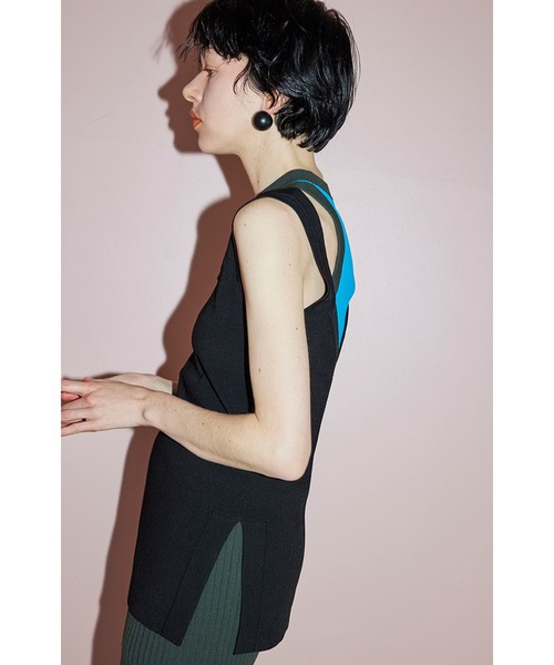 OMMO(オーエムエムオー)の「LAYERED DESIGN KNIT TOP(ニット/セーター・レディース・ブラック系その他/ブラック・FREE)」の11枚目の写真