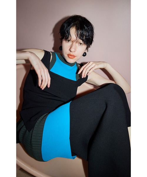 OMMO(オーエムエムオー)の「LAYERED DESIGN KNIT TOP(ニット/セーター・レディース・ブラック系その他/ブラック・FREE)」の17枚目の写真