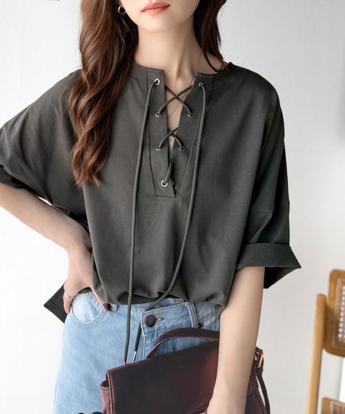 セール】《JaVaジャバコラボ》胸元ひとくせ、抜け感ひとさじ。綿100