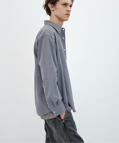 未使用品 UNITED TOKYO グレー ウールシャツ Super120s ウォッシャブルウールシャツ（シャツ/ブラウス）｜UNITED