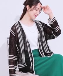 SHOO・LA・RUE | レースのような編み柄が上品 Vネックカーディガン(カーディガン/ボレロ)