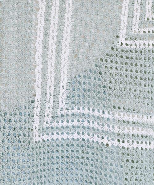 SHOO・LA・RUE（シューラルー）の「レースのような編み柄が上品 Vネックカーディガン（カーディガン/ボレロ・レディース・アイボリー/ブラック/グリーン系・00）」の15枚目の写真