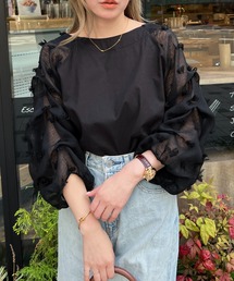 StyleSea（スタイルシー）の「オーガンジータックスリーブコットンブラウス（シャツ/ブラウス）」