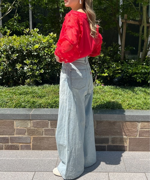 StyleSea（スタイルシー）の「オーガンジータックスリーブコットンブラウス（シャツ/ブラウス・レディース・オフホワイト/ブラック/モカ/イエロー/レッド・FREE）」の19枚目の写真