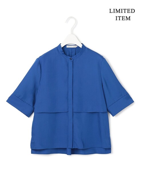 シルキーツイル 半袖クロップドシャツ（シャツ/ブラウス）｜ICB