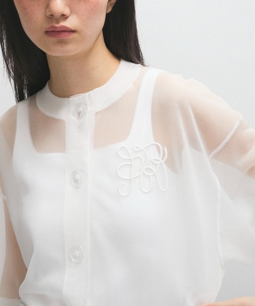 シアーロゴカーディガン（カーディガン/ボレロ）｜ADAM ET ROPE