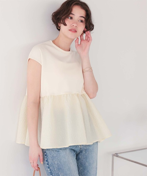 titivate(ティティベイト)の「シアージャガードドッキングトップス(Tシャツ/カットソー・レディース・ブラック/オフホワイト/ライトイエロー・S/M/L)」の15枚目の写真