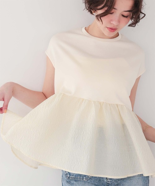 titivate(ティティベイト)の「シアージャガードドッキングトップス(Tシャツ/カットソー・レディース・ブラック/オフホワイト/ライトイエロー・S/M/L)」の21枚目の写真
