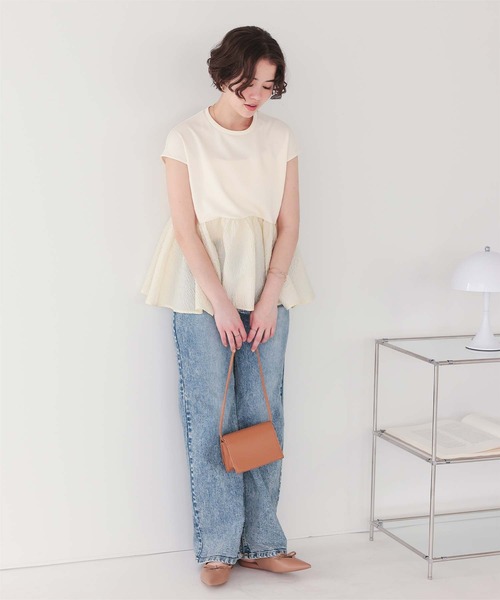 titivate(ティティベイト)の「シアージャガードドッキングトップス(Tシャツ/カットソー・レディース・ブラック/オフホワイト/ライトイエロー・S/M/L)」の20枚目の写真