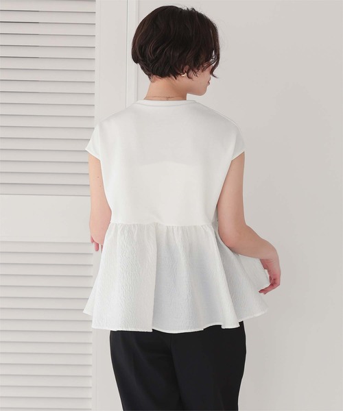 titivate(ティティベイト)の「シアージャガードドッキングトップス(Tシャツ/カットソー・レディース・ブラック/オフホワイト/ライトイエロー・S/M/L)」の7枚目の写真