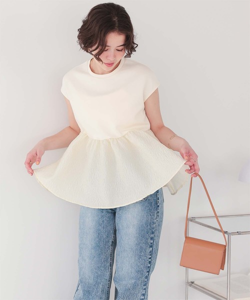 titivate(ティティベイト)の「シアージャガードドッキングトップス(Tシャツ/カットソー・レディース・ブラック/オフホワイト/ライトイエロー・S/M/L)」の17枚目の写真