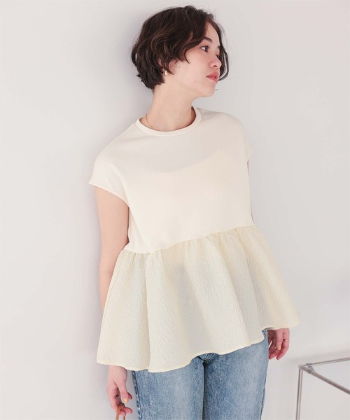 titivate(ティティベイト)の「シアージャガードドッキングトップス(Tシャツ/カットソー・レディース・ブラック/オフホワイト/ライトイエロー・S/M/L)」の16枚目の写真